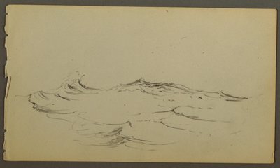 Piirros, Aallot, mahdollisesti 1860 tekijältä Frederic Edwin Church