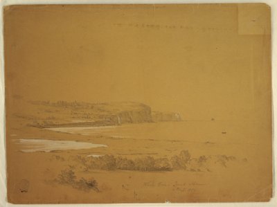 Piirros, Whale Cove, Grand Manan Island, Kanada, syyskuu 1851. tekijältä Frederic Edwin Church