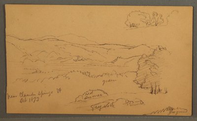 Piirros, Metsäinen laakso, lokakuu 1873 tekijältä Frederic Edwin Church