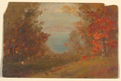 Piirros, metsäkuva syksyllä (Hudson, New York tai Maine), 1860-70 tekijältä Frederic Edwin Church