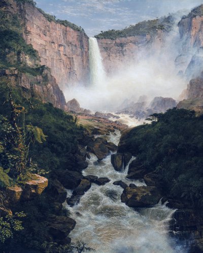 Frederic Edwin Church - Tequendaman kaatuminen Bogotan lähellä, Uusi Granada tekijältä Frederic Edwin Church