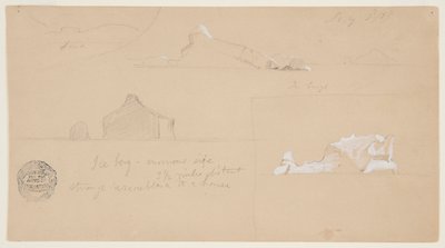 Jäävuori, jolla on outoa taloa muistuttavaa tekijältä Frederic Edwin Church
