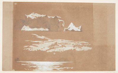 Jäävuoret lähellä Cape St. Johnia ja Gull Island, Newfoundland tekijältä Frederic Edwin Church