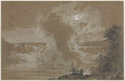Niagaran putoukset kuunvalossa tekijältä Frederic Edwin Church