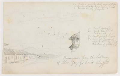 Popayan, Kolumbia; Verso: Vuoristomaisema, Kolumbia. tekijältä Frederic Edwin Church