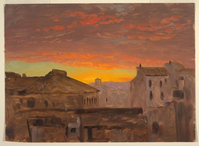 Rooma, katot auringonlaskun aikaan tekijältä Frederic Edwin Church