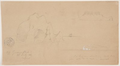 Luonnokset jäävuorista, Off Greenspond, Newfoundland tekijältä Frederic Edwin Church
