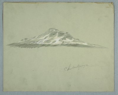 Lumen peittämä Chimborazo-vuoren huippu, Ecuador tekijältä Frederic Edwin Church