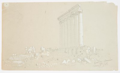 Jupiterin temppeli auringonnousussa, Baalbek tekijältä Frederic Edwin Church