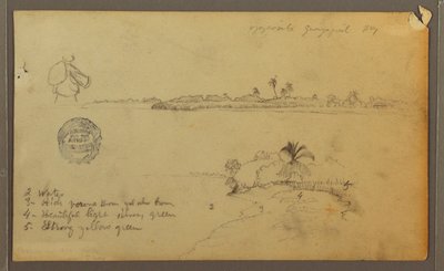 Näkymät Guayas-joen itärannalle, Guayaquilia vastapäätä Ecuadorissa tekijältä Frederic Edwin Church