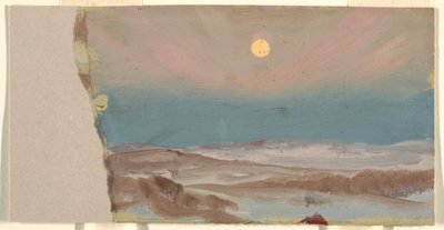 Talvimaisema täysikuun kanssa tekijältä Frederic Edwin Church