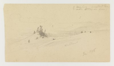 Metsäinen kukkulan laella, Kumpuileva laakso, Aurinko tekijältä Frederic Edwin Church
