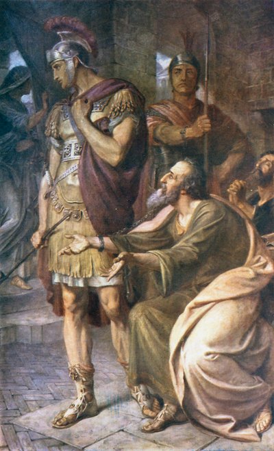 Paavali Roomassa (värilitografia) tekijältä Frederic James Shields