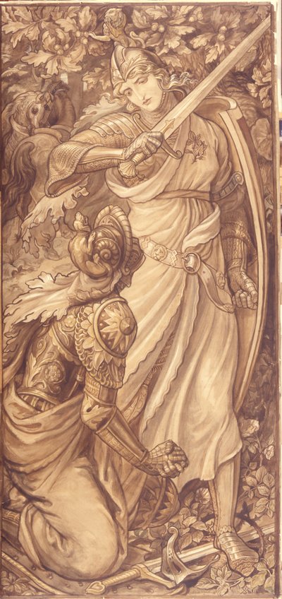 Victor (akvarelli ja lyijynvalkoinen korostus paperille) tekijältä Frederic James Shields