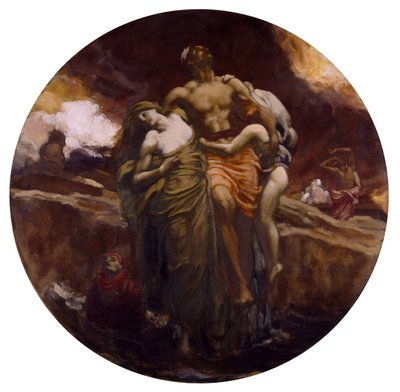 Ja meri luovutti kuolleet, jotka olivat siinä, 1891-92. tekijältä Frederic Leighton