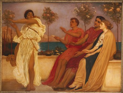 Kreikkalainen tyttö tanssii tekijältä Frederic Leighton