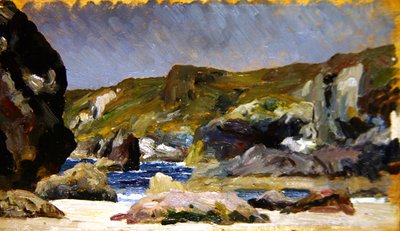 Kynance Cove (öljy paneelille) tekijältä Frederic Leighton