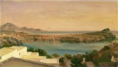 Lindos, Rodos, n. 1867 (öljy kankaalle) tekijältä Frederic Leighton