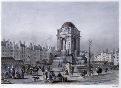 Fontaine des Innocents - Martensin teoksessa Paris en 1832 tekijältä Frederic Martens
