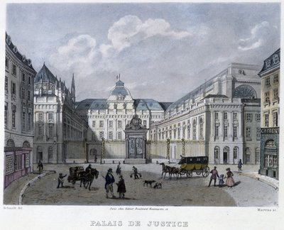 Palais de Justice - Martensin "" Paris en 1832 -osassa tekijältä Frederic Martens