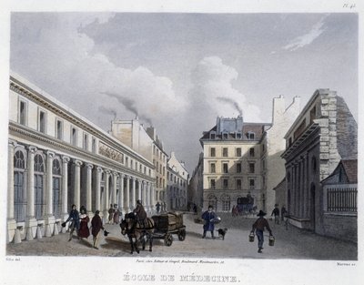 Lääketieteellinen koulu - Martensin "" Paris en 1832 -osassa tekijältä Frederic Martens
