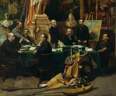 Jules Ferry (1832-1893) toivotti siirtokuntien edustajat tervetulleeksi marraskuussa 1892 tekijältä Frederic Regamey