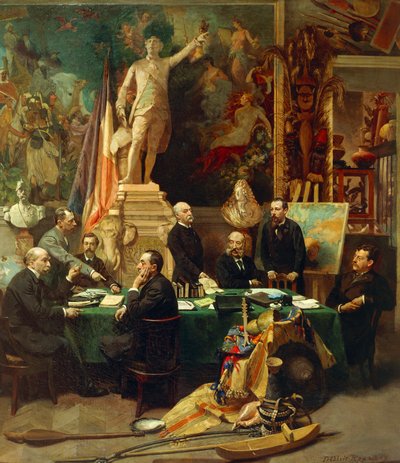 Jules Ferry vastaanotti siirtokuntien edustajat marraskuussa 1892, Frederic Regameyn (1849-1925) maalaus. Ranska tekijältä Frederic Regamey