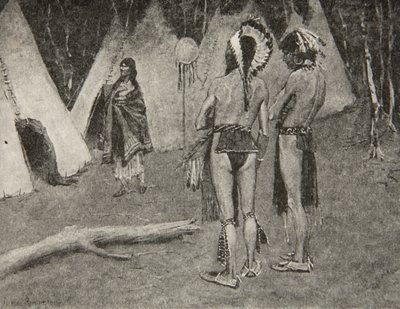 Ja hänen rakastajansa, hylätyt,... Komeat miehet, joilla on maalia ja höyheniä, Henry Wadsworth Longfellow
