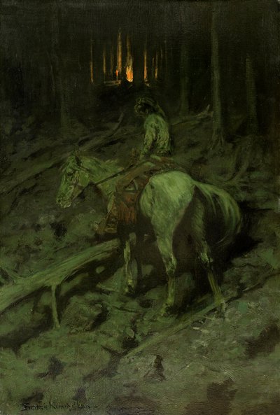 Apache Fire Signal tekijältä Frederic Remington
