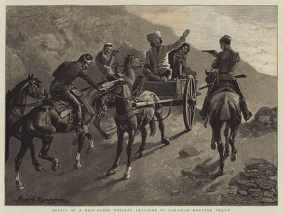 Kanadan ratsupoliisi pidätti puoliverisen viskin salakuljettajan tekijältä Frederic Remington