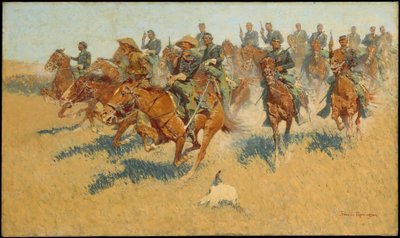 Ratsuväen hyökkäys eteläisillä tasangoilla tekijältä Frederic Remington
