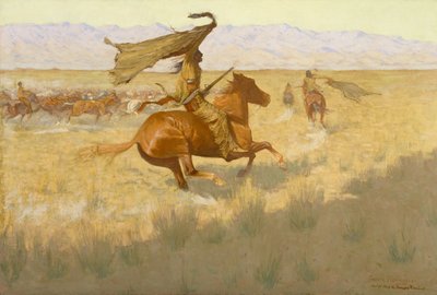 Omistajan vaihto (The Stampede: Horse Thieves) 1903 tekijältä Frederic Remington