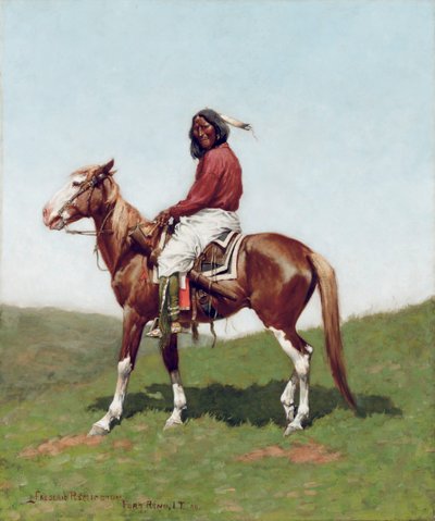 Comanche Brave, Fort Reno, Intian alue tekijältä Frederic Remington