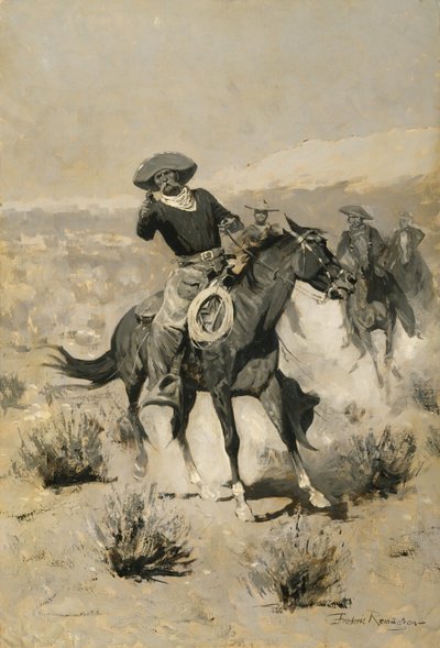 Days on the Range ("Kädet ylös!") tekijältä Frederic Remington