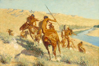 Episode of the Buffalo Gun (The Visitation of the Buffalo Gun: A Buffalo Episode) 1909 tekijältä Frederic Remington