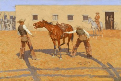 Frederic S. Remingtonin ensimmäinen Leson, 1903. tekijältä Frederic Remington