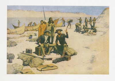 Lewis ja Clark, Colliers Magazine, pub. 1906 tekijältä Frederic Remington