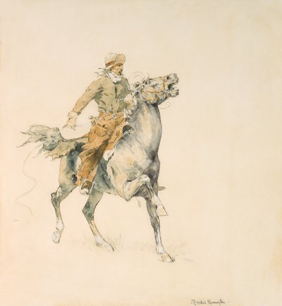 Huonekalut ja erilaiset esineet 1100- ja 1300-luvuilta tekijältä Frederic Remington