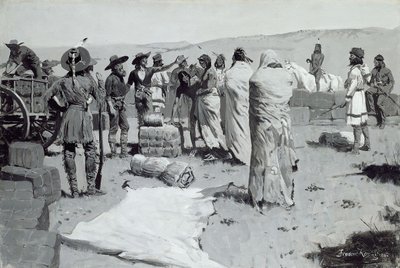 Tulkki vilkutti nuorille tekijältä Frederic Remington