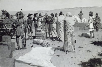 Tulkki heilutti nuorisolle, noin 1900 tekijältä Frederic Remington