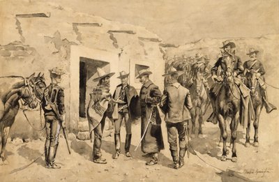 U. Yhdysvaltain ratsuväki metsästää Garzan miehiä Rio Grandella tekijältä Frederic Remington