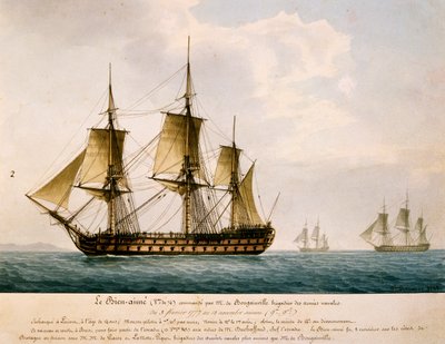 Louis Antoine, Bougainvillen kreivi (1729-1811) Bien-Aime tekijältä Frederic Roux