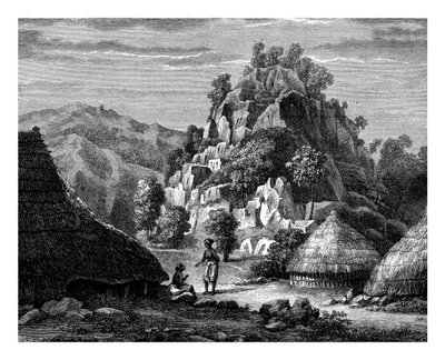 Timorin saaren maisema, 1800-luku. tekijältä Frederic Sorrieu