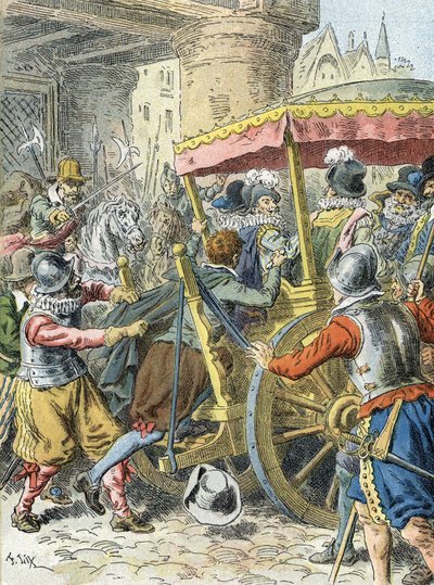 Kuningas Henrik IV:n salamurha (1610) tekijältä Frederic Theodore (after) Lix