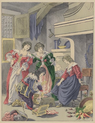 Cendrillon, Cinderella (väri litho) tekijältä Frederic Theodore (after) Lix