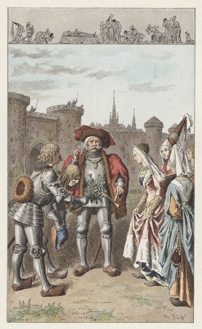Se oli Anne of Bretagne (väri litho) tekijältä Frederic Theodore (after) Lix