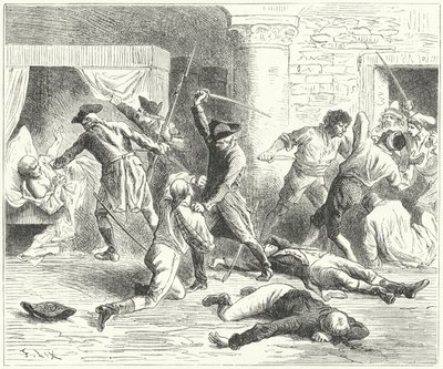 Ranskalaisten verilöyly Veronassa tekijältä Frederic Theodore (after) Lix