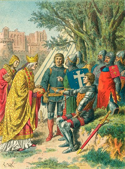 Bertrand du Guesclin ja paavin legaatti tekijältä Frederic Theodore Lix