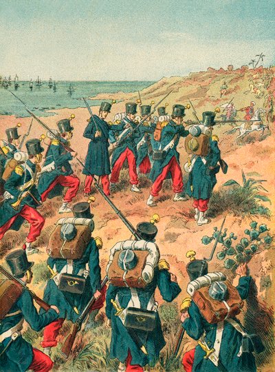 Ranskalaisten maihinnousu Sidi-Ferruchiin tekijältä Frederic Theodore Lix