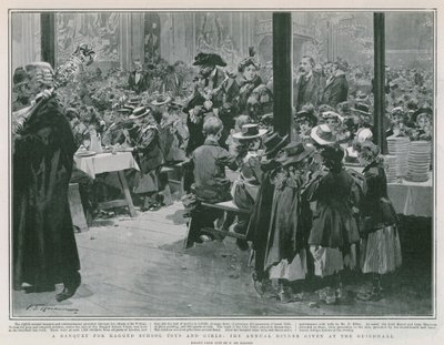Juhla Ragged School -pojille ja -tytöille (litho) tekijältä Frederic de Haenen